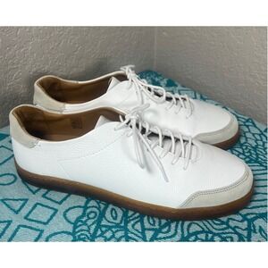 LUCA Terra Low White Pebbled Leather Sneakers Mens 11  Lactae Hevea Portugal Gum